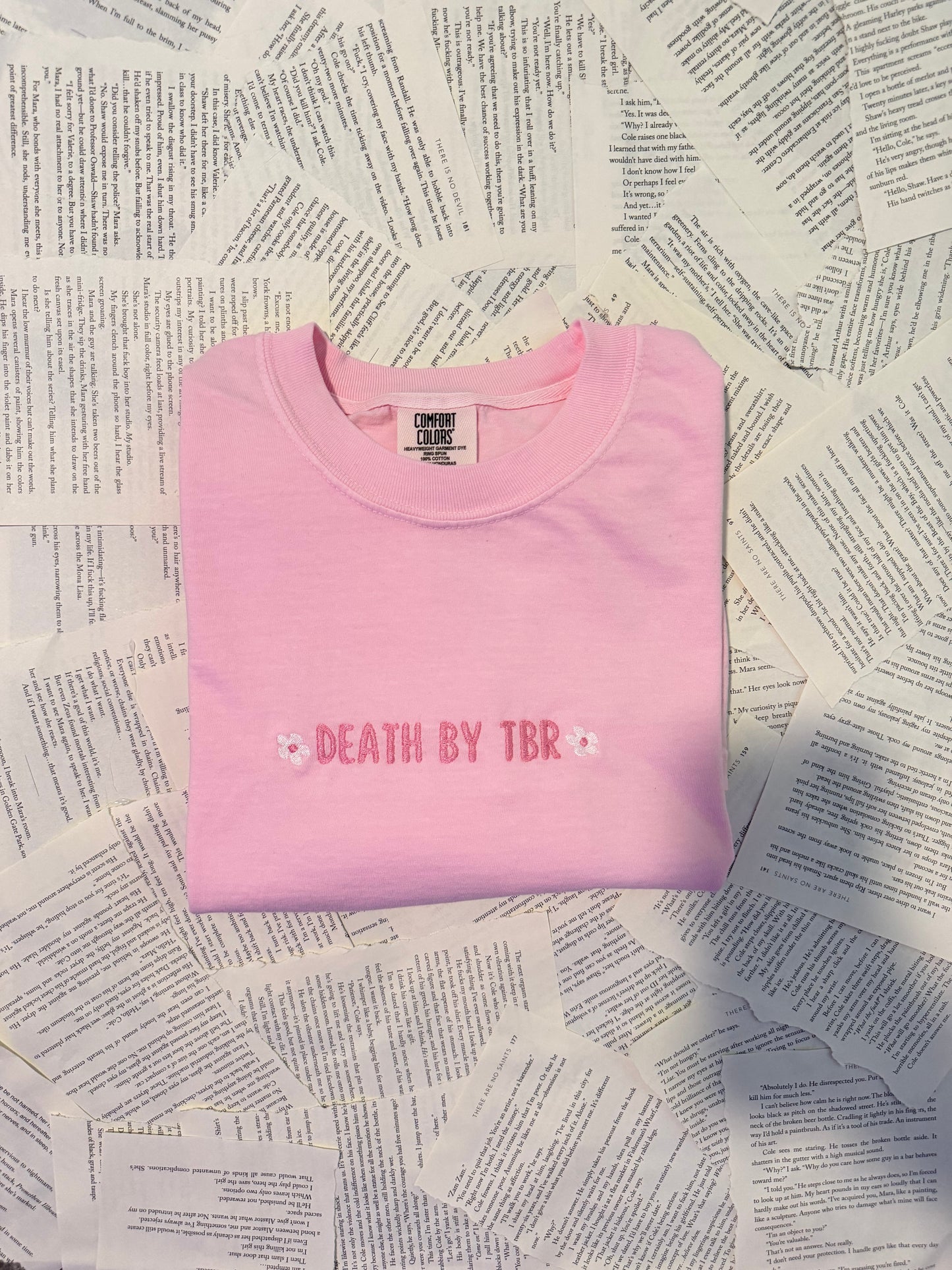 Death by TBR embroidered Tshirt