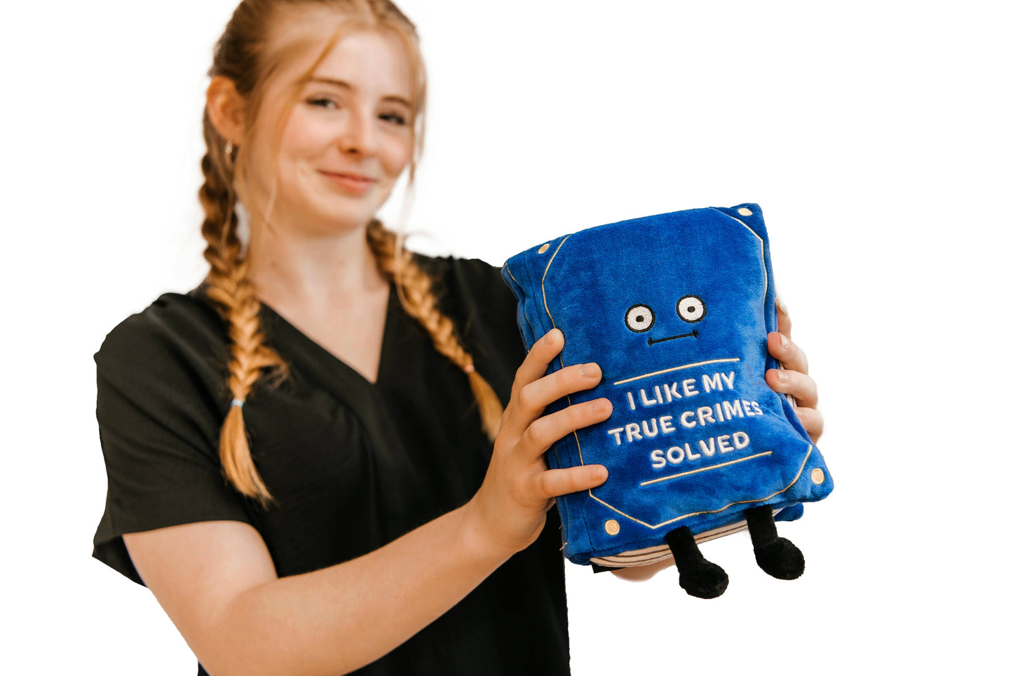 Plush Book True Crime Solved Soft Cuddly Toy Funny Cute