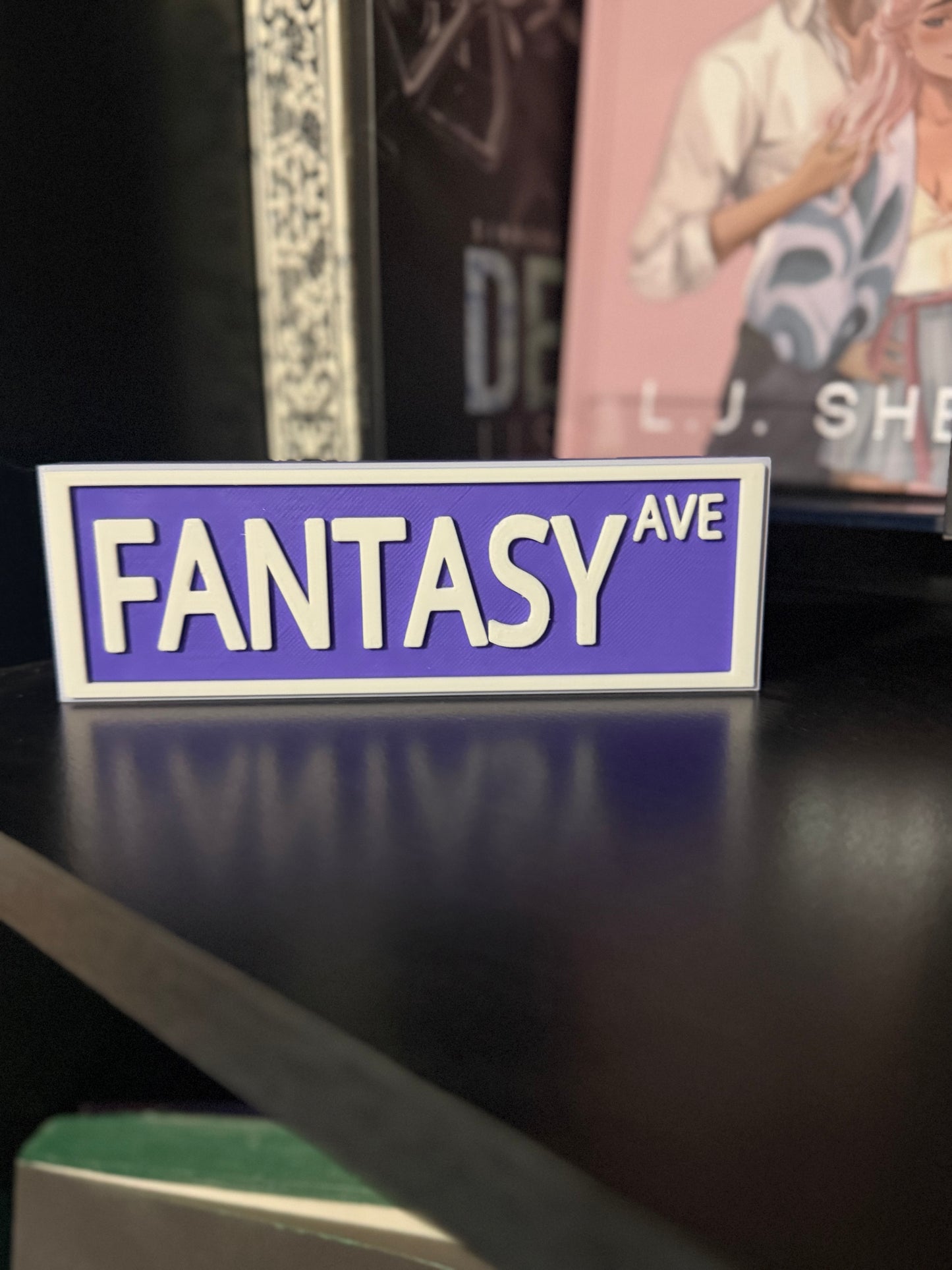 Fantasy | 3D Printed Bookshelf Sign | Bookish Decor