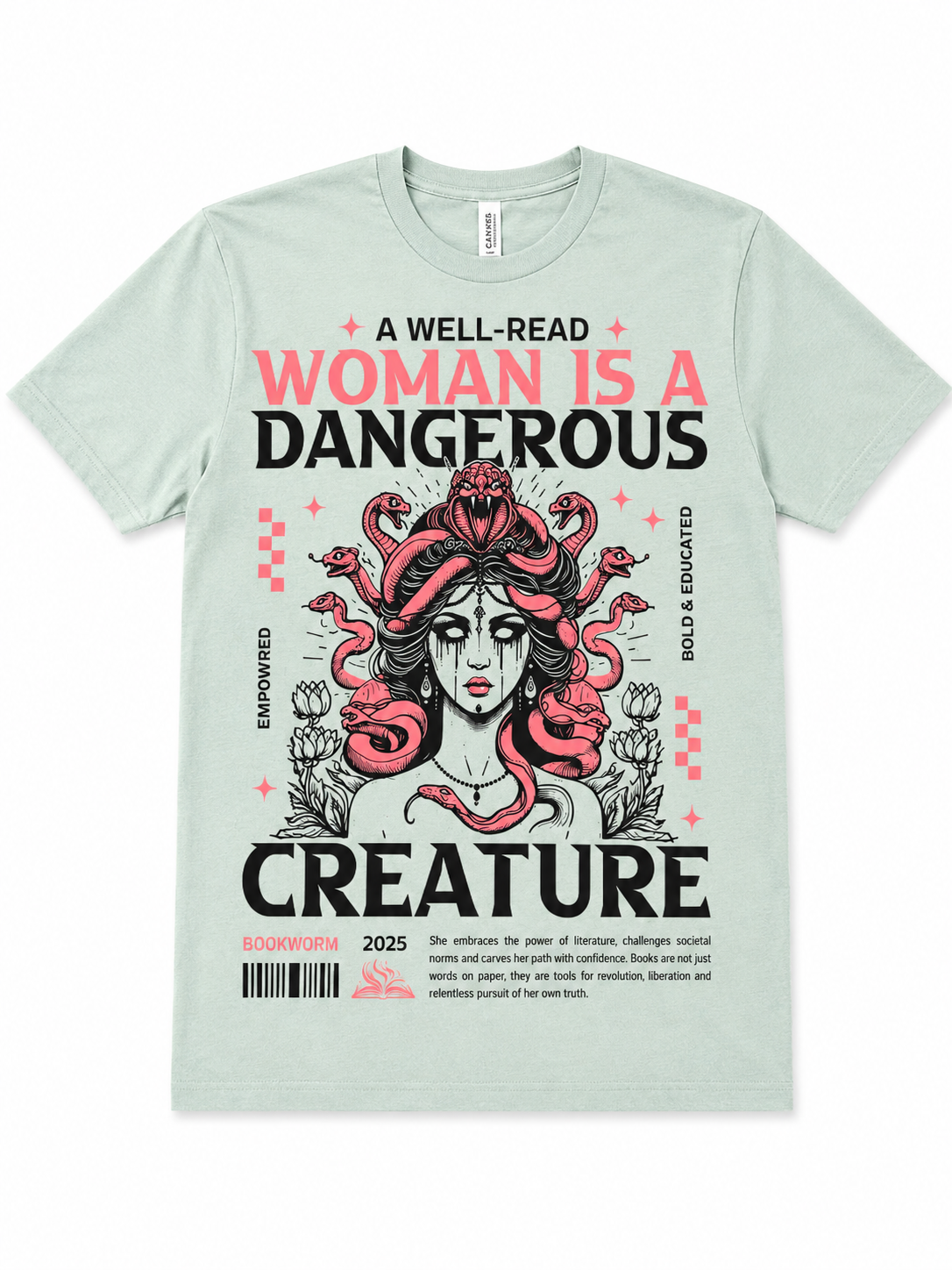 A Well-Read Woman Is a Dangerous Creature Shirt | Bookish Graphic Tee