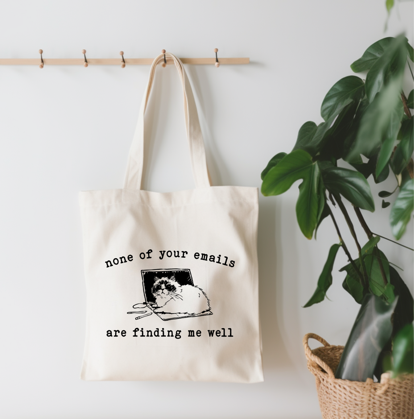 None Of Your Emails Find Me Well Canvas Tote Bag