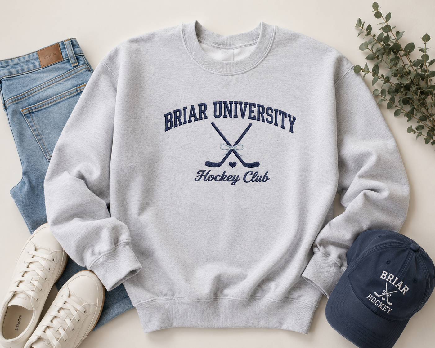 Briar University Hockey Club Crewneck Sweatshirt - Off Campus
