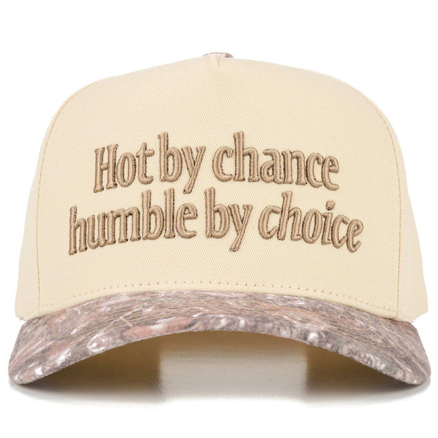 HOT BY CHANCE HUMBLE BY CHOICE Two Tone Trucker Hat