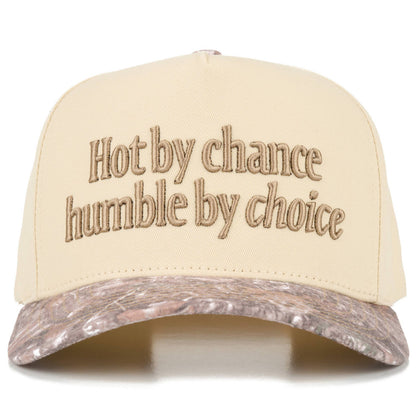 HOT BY CHANCE HUMBLE BY CHOICE Two Tone Trucker Hat