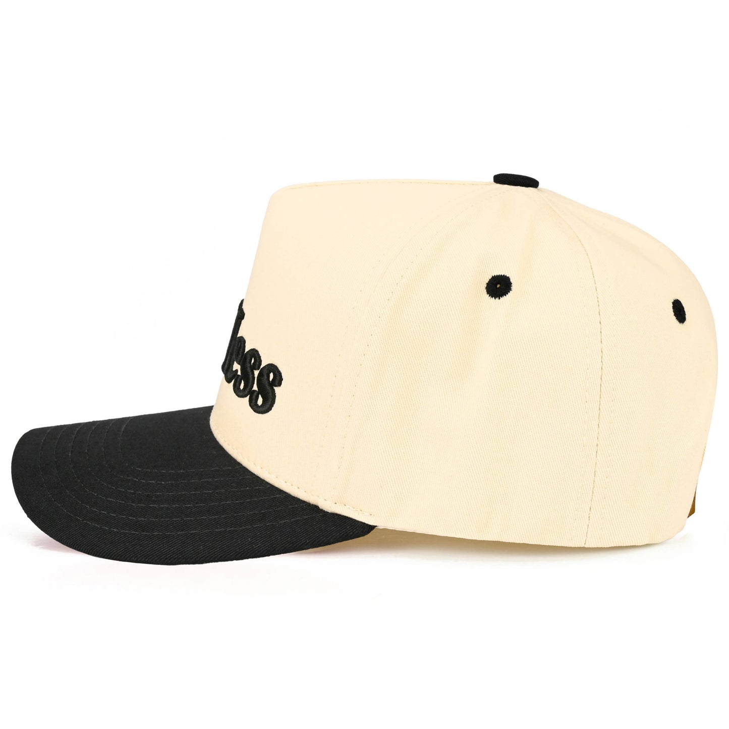 C.C HOT MESS Letter Embroidered on Two Tone Trucker Hat