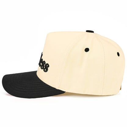 C.C HOT MESS Letter Embroidered on Two Tone Trucker Hat
