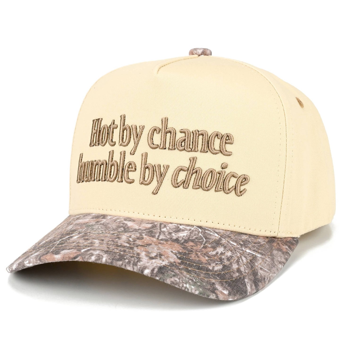 HOT BY CHANCE HUMBLE BY CHOICE Two Tone Trucker Hat