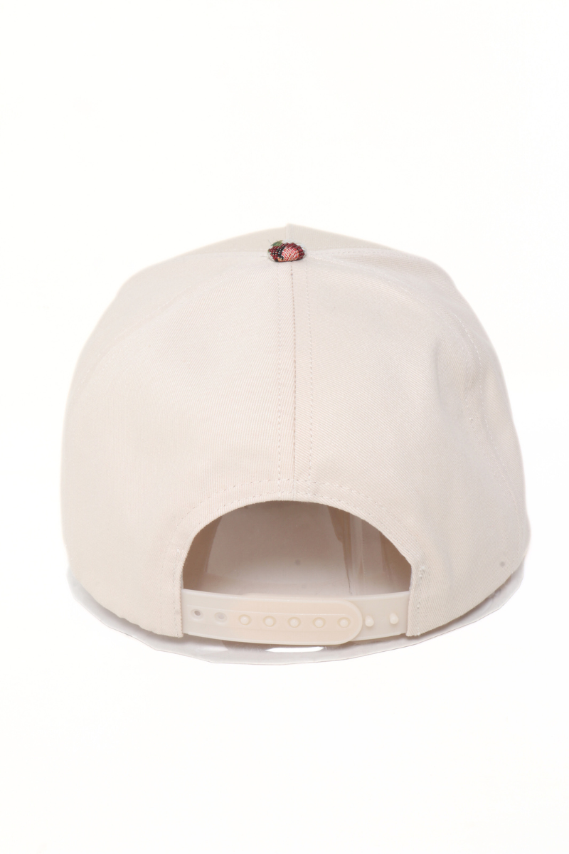 Floral Print Brocade 5 Panels Two Tone Baseball Cap: Mauve