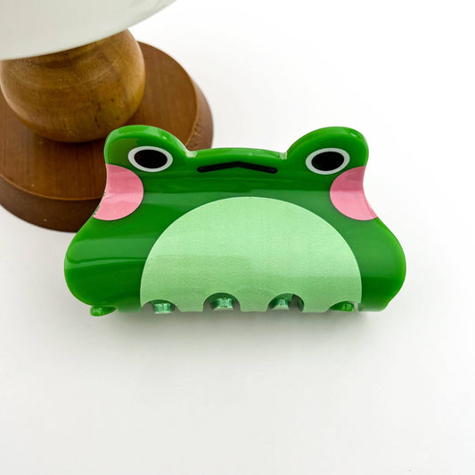 Cute Cartoon Green Frog Acrylic Hair Claw Clip