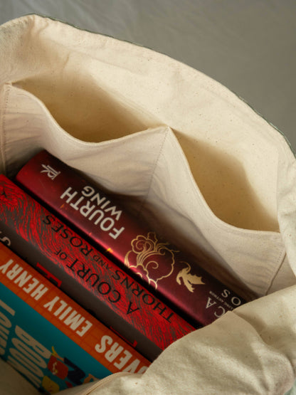Book Lover Bow Tote: Pink Gingham