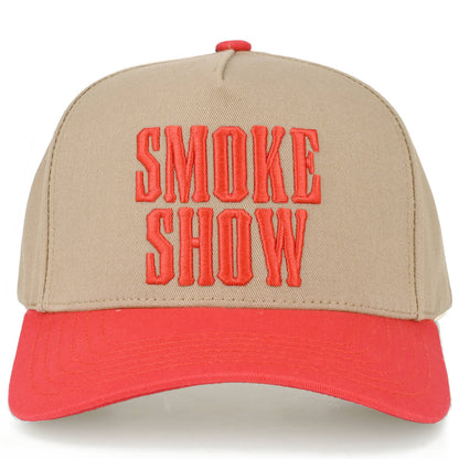 C.C SMOKE SHOW Letter on Two Tone Trucker Hat: DKM