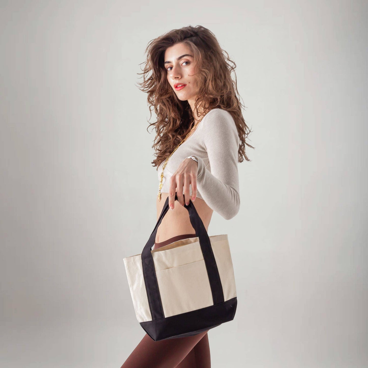 TBF Mini Iconic Shopping Bag - TG237: Natural Black
