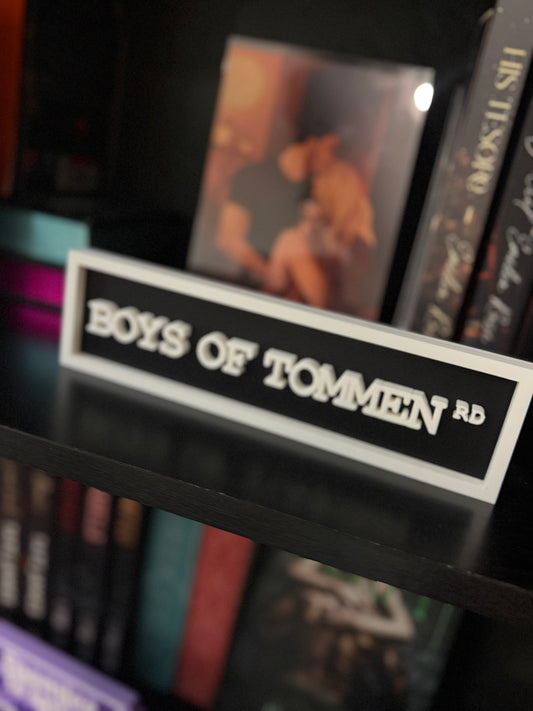 Boys of Tommen | 3D Printed Bookshelf Sign | Bookish Decor
