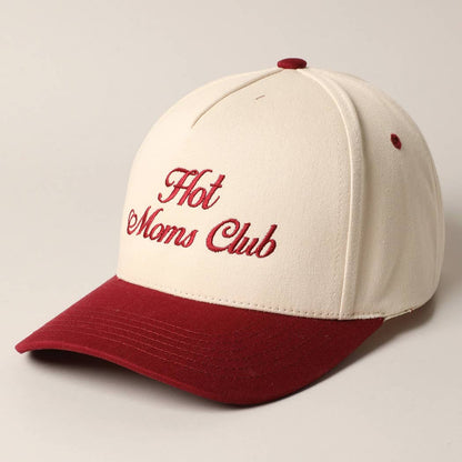 Hot Moms Club Trucker Baseball Cap: BURGUNDY / ONESIZE