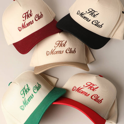 Hot Moms Club Trucker Baseball Cap: BLACK / ONESIZE