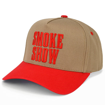 C.C SMOKE SHOW Letter on Two Tone Trucker Hat: DKM