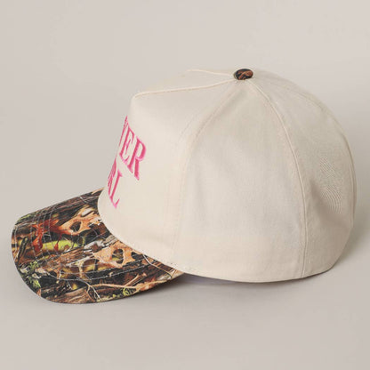 LOVER GIRL Embroidery Camouflage Trucker: CAMOPINK / One Size
