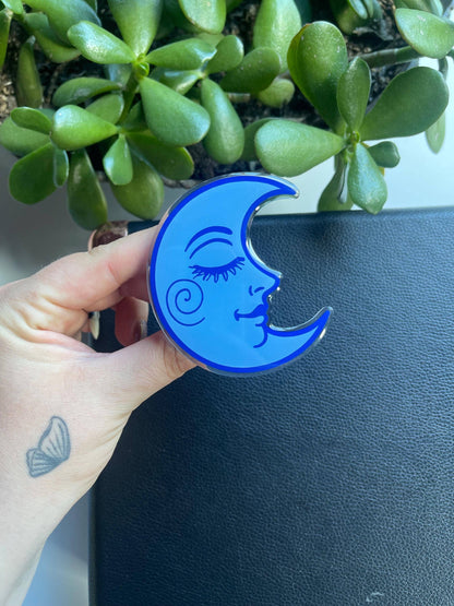 Sleeping Moon Kindle Grip | Magnetic or Sticker: Sticker
