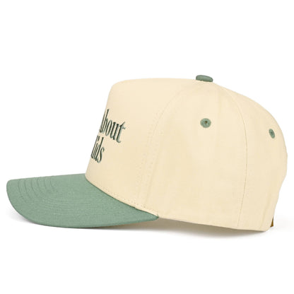 C.C SORRY ABOUT MY HUSBAND Letter Two Tone Trucker Hat: Black