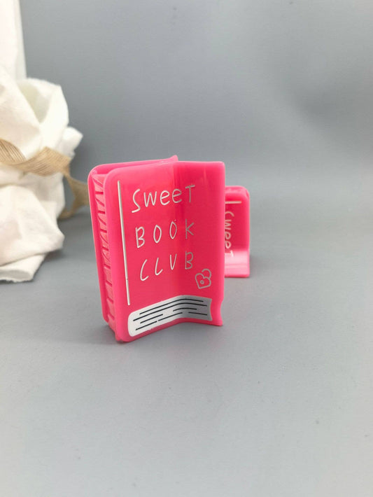 Fun “Sweet Book Club”  Book - Shaped Style Hair Claw: Pink