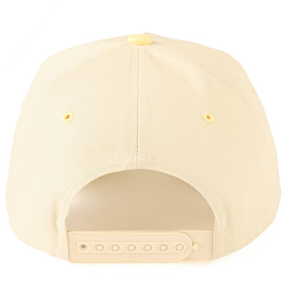 C.C OUT HERE DILLY DALLYING Letter on Two Tone Trucker Hat: Butter Yellow