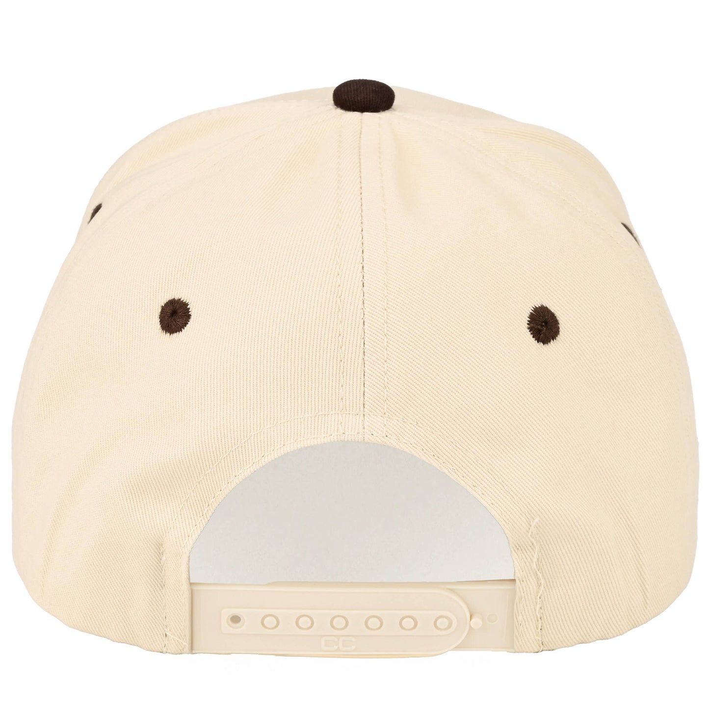 C.C ASK ME ABOUT MY DOG Letter on Two Tone Trucker Hat: Brown