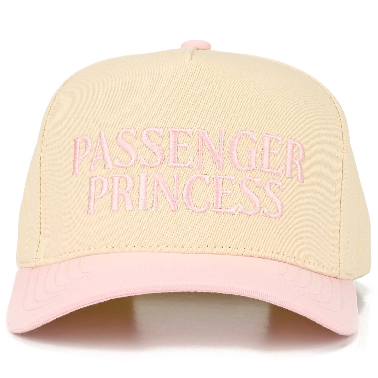 C.C PASSENGER PRINCESS Letter on Two Tone Trucker Hat: Leopard