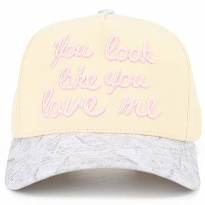 YOU LOOK LIKE YOU LOVE ME Trucker Cap: White Camo