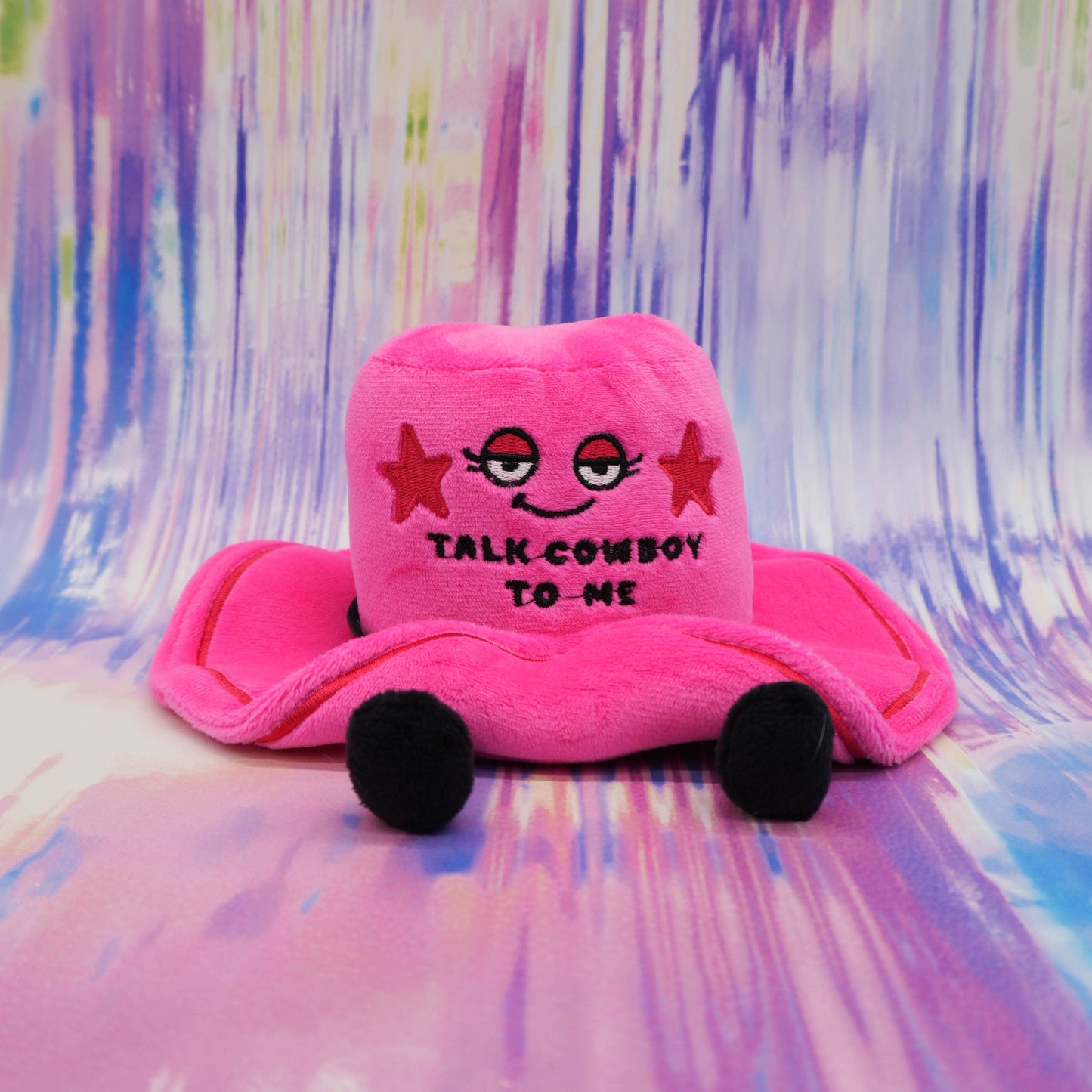 "Talk Cowboy to Me" Pink Cowboy Hat Plush