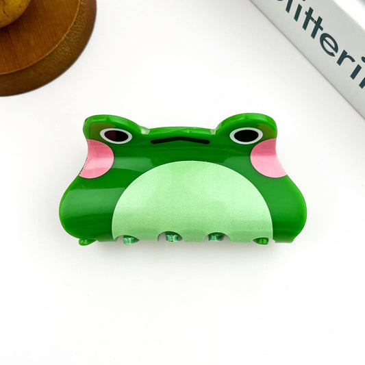 Cute Cartoon Green Frog Acrylic Hair Claw Clip