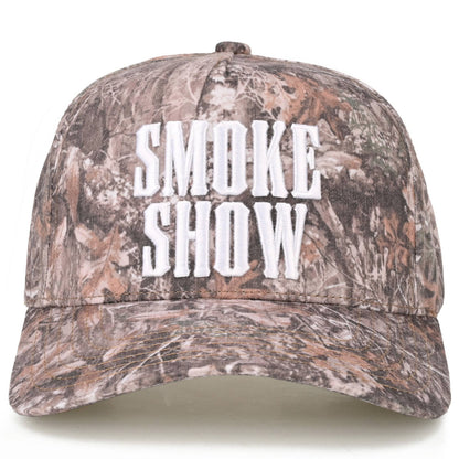 C.C SMOKE SHOW Letter on Two Tone Trucker Hat: DKM