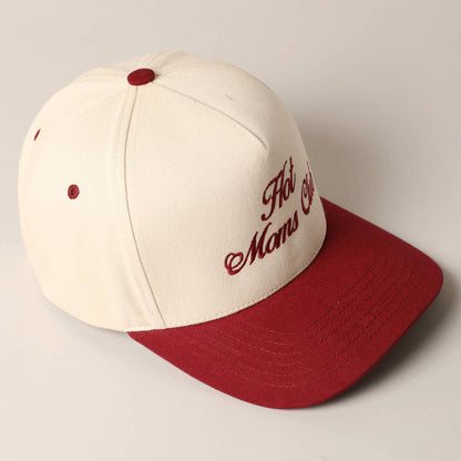 Hot Moms Club Trucker Baseball Cap: BURGUNDY / ONESIZE