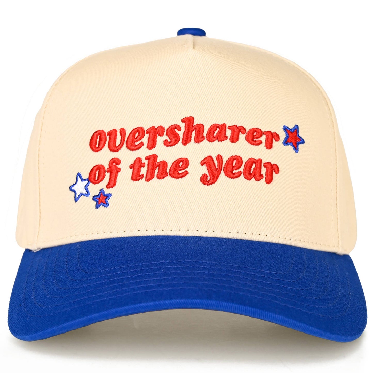 C.C OVERSHARER OF THE YEAR Letter Two Tone Trucker Hat