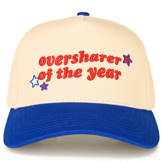 C.C OVERSHARER OF THE YEAR Letter Two Tone Trucker Hat