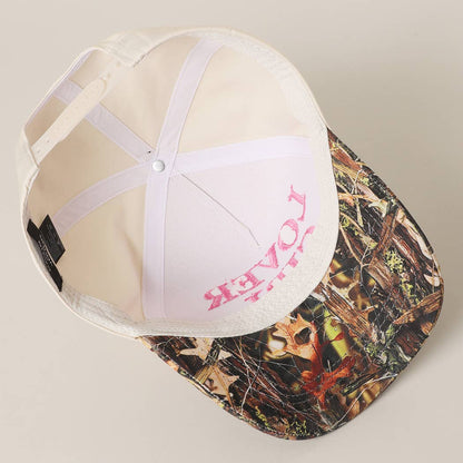 LOVER GIRL Embroidery Camouflage Trucker: CAMOPINK / One Size