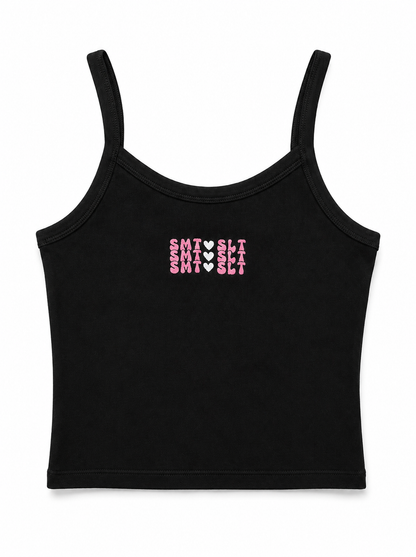 Smut Slut Embroidered Black Crop Tank | Bookish Romance Reader Tank