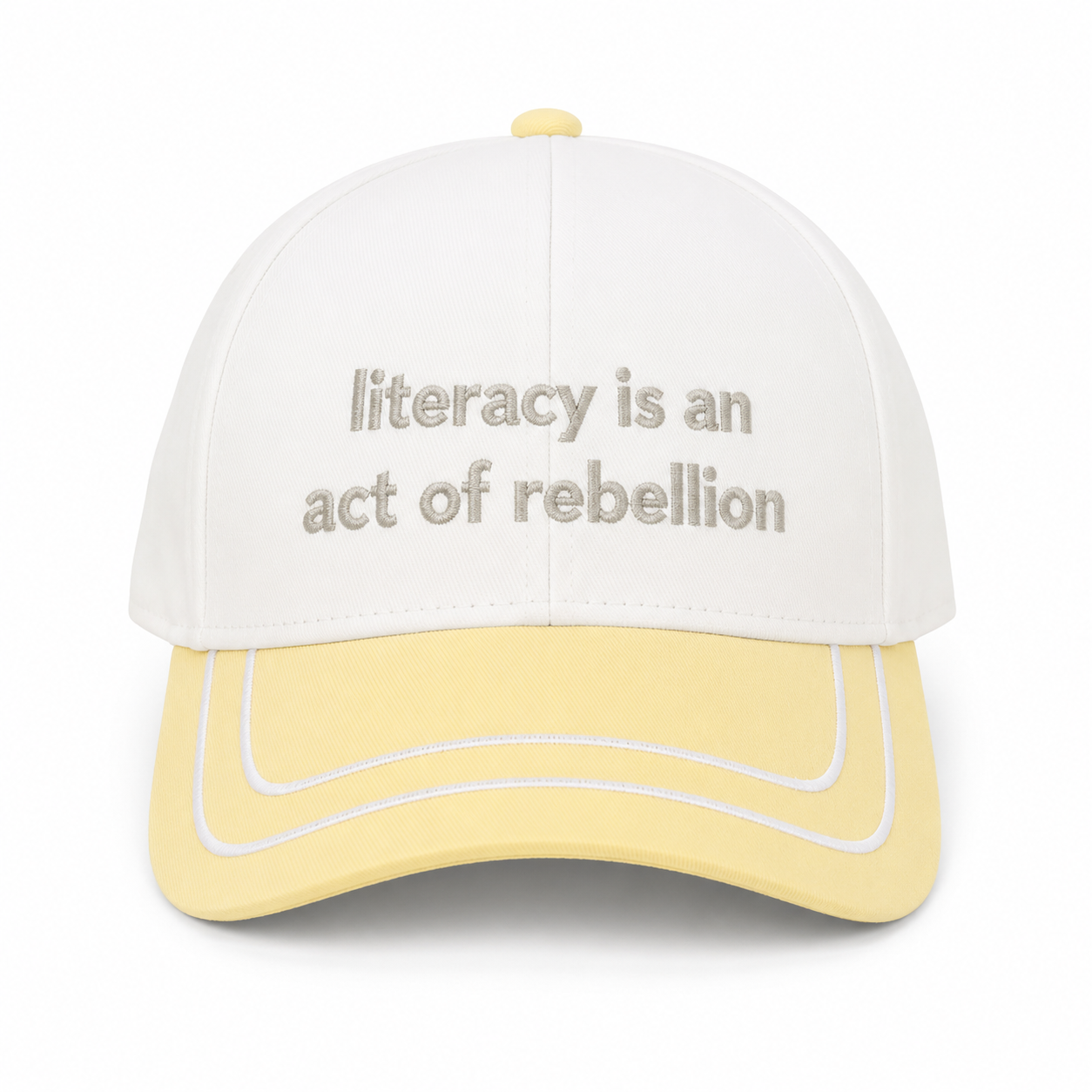 Literacy Is an Act of Rebellion Hat | Embroidered Bookish Trucker Hat