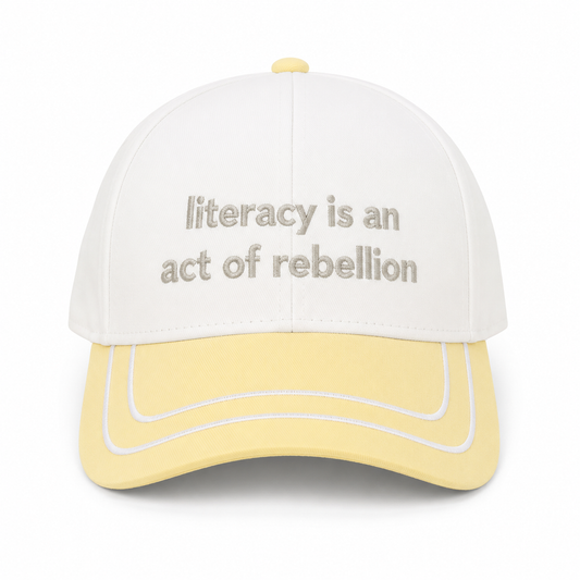 Literacy Is an Act of Rebellion Hat | Embroidered Bookish Trucker Hat