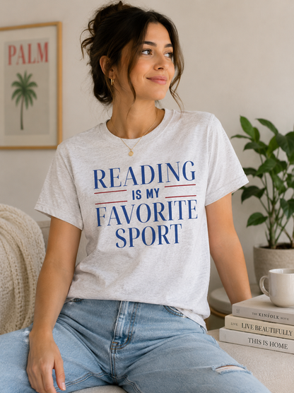 Reading Is My Favorite Sport Shirt | Funny Book Lover Tee