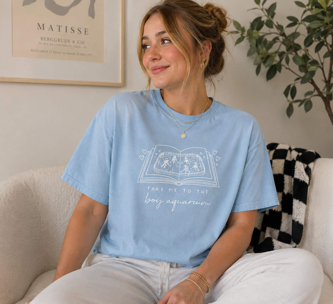 Take Me to the Boy Aquarium Shirt | Hockey Romance Shirt | Bookish Hockey Tee | Romance Reader Gift | Hockey Book Lover Shirt | BookTok Apparel