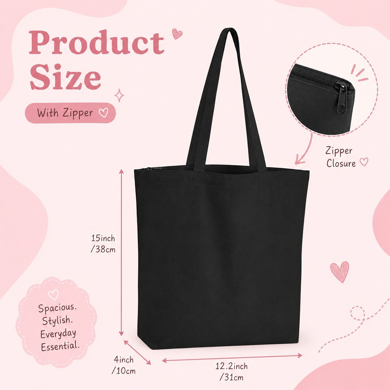 Dark Romance Embroidered Tote