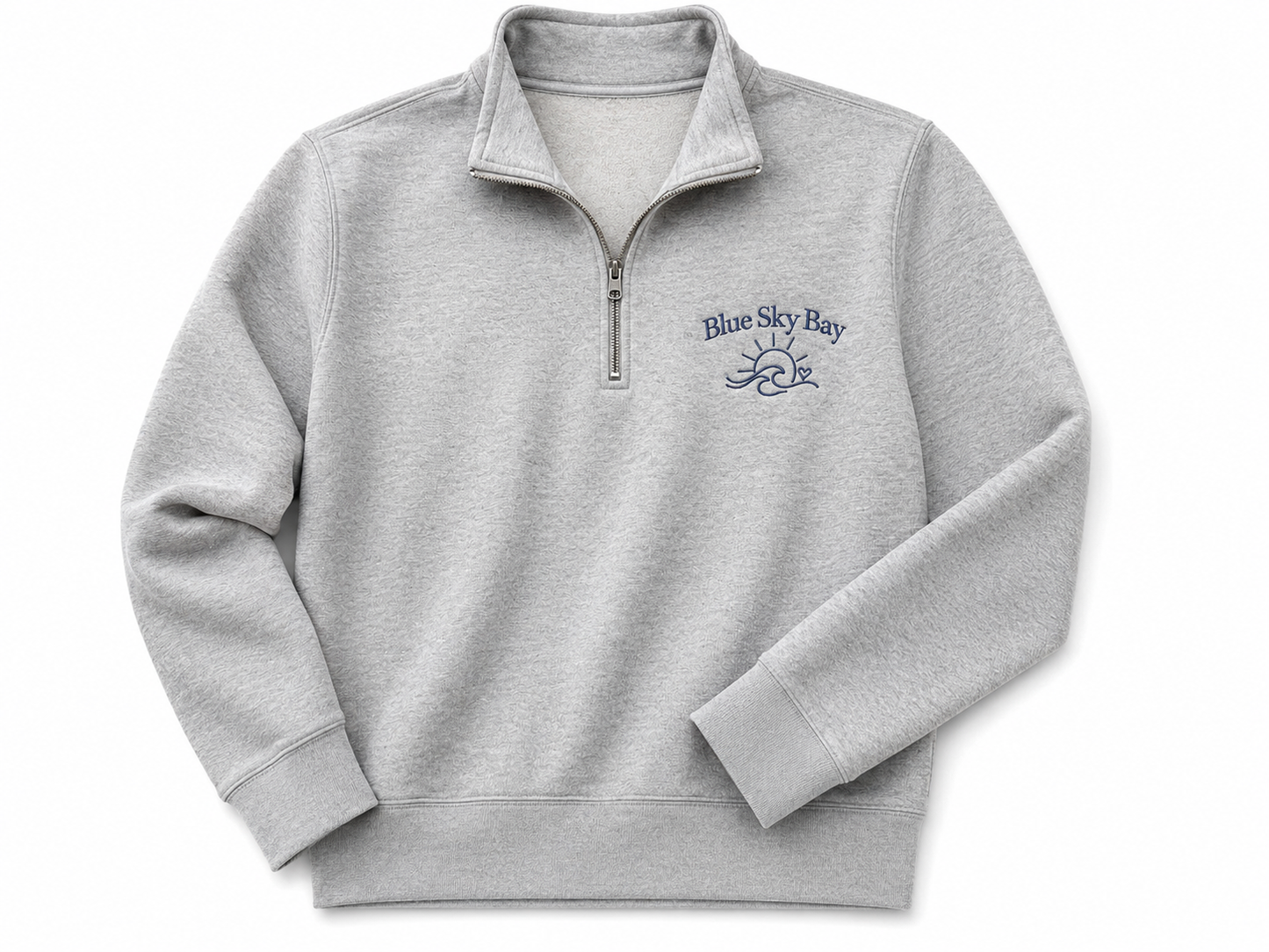 Blue Sky Bay Embroidered Quarter-Zip Pullover | Officially Licensed Laura Pavlov Merchandise