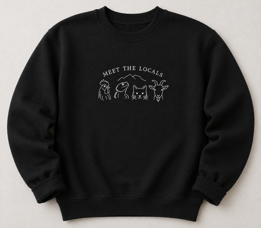 Meet the Locals Embroidered Crewneck