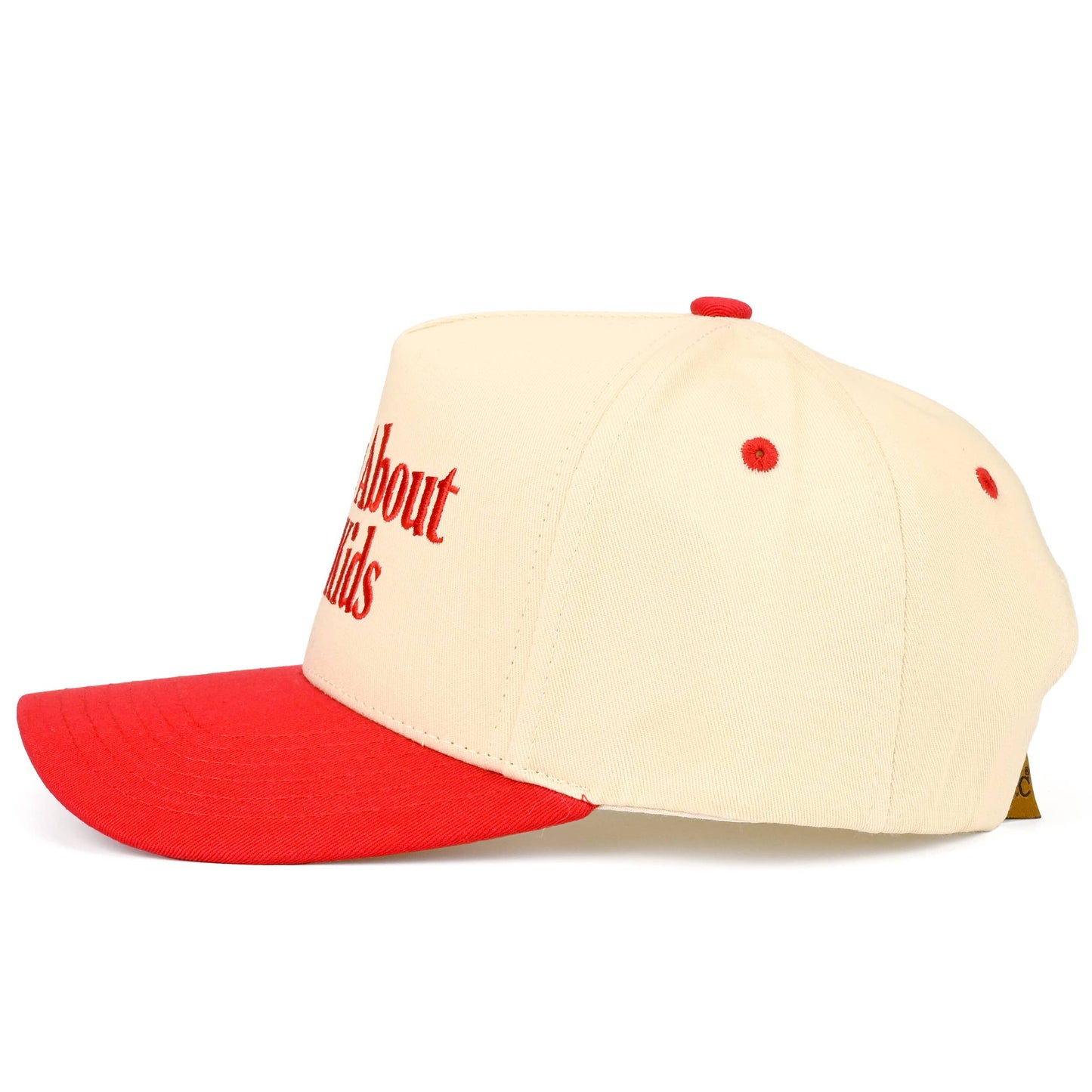 C.C SORRY ABOUT MY HUSBAND Letter Two Tone Trucker Hat: Black