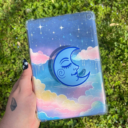 Sleeping Moon Kindle Grip | Magnetic or Sticker: Sticker
