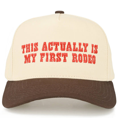 C.C THIS ACTUALLY IS MY FIRST RODEO Letter Trucker Hat