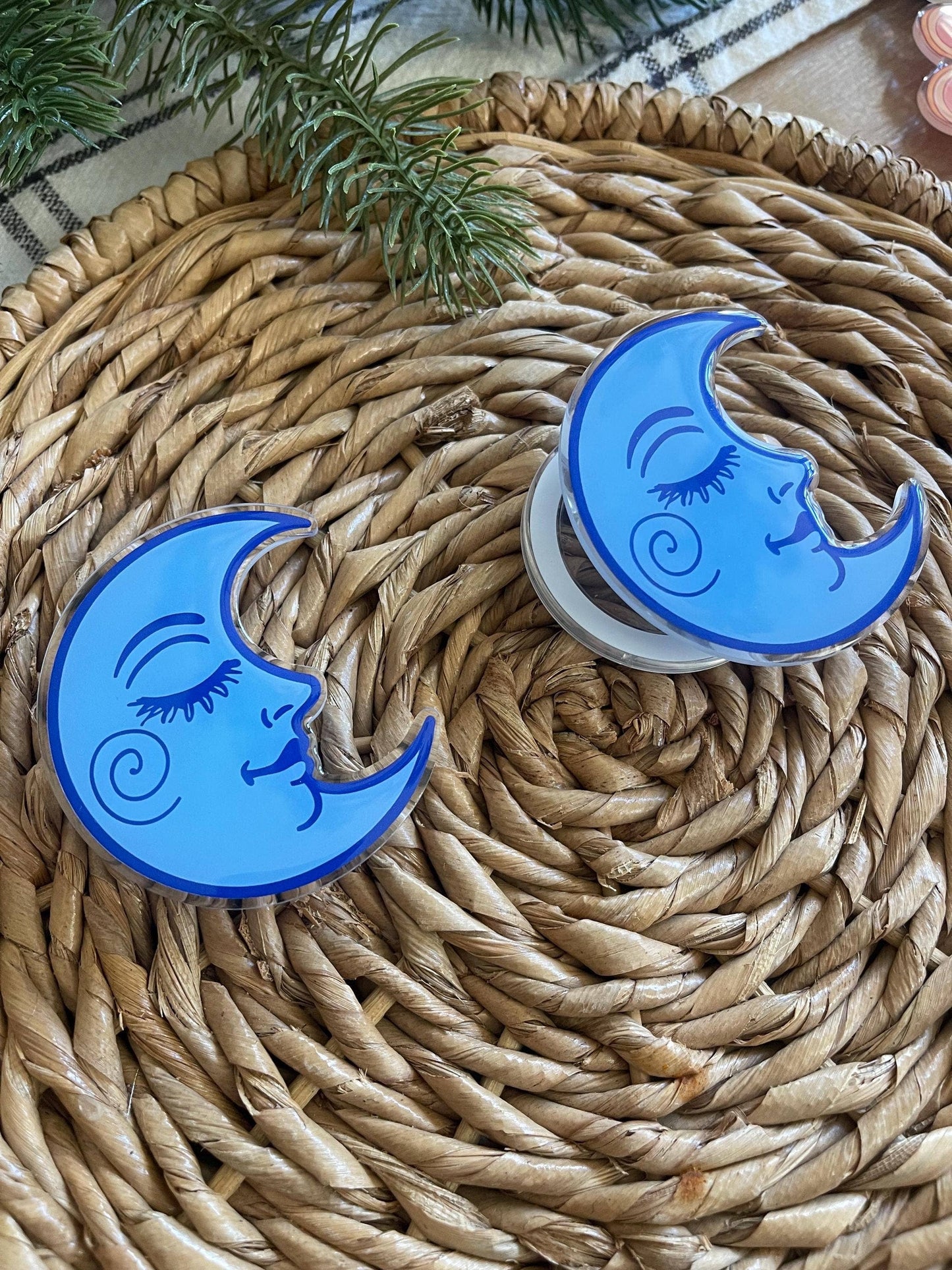 Sleeping Moon Kindle Grip | Magnetic or Sticker: Sticker