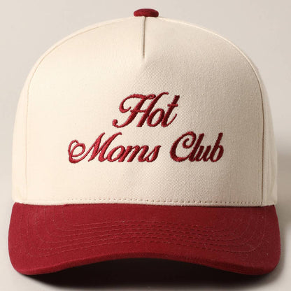 Hot Moms Club Trucker Baseball Cap: BURGUNDY / ONESIZE