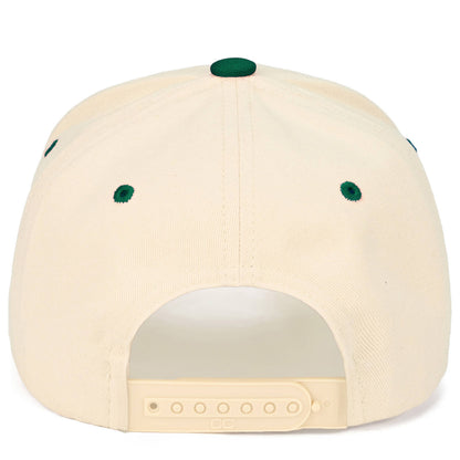 BIRDIES AND DIRTIES Letter on Two Tone Trucker Hat: Dark Green