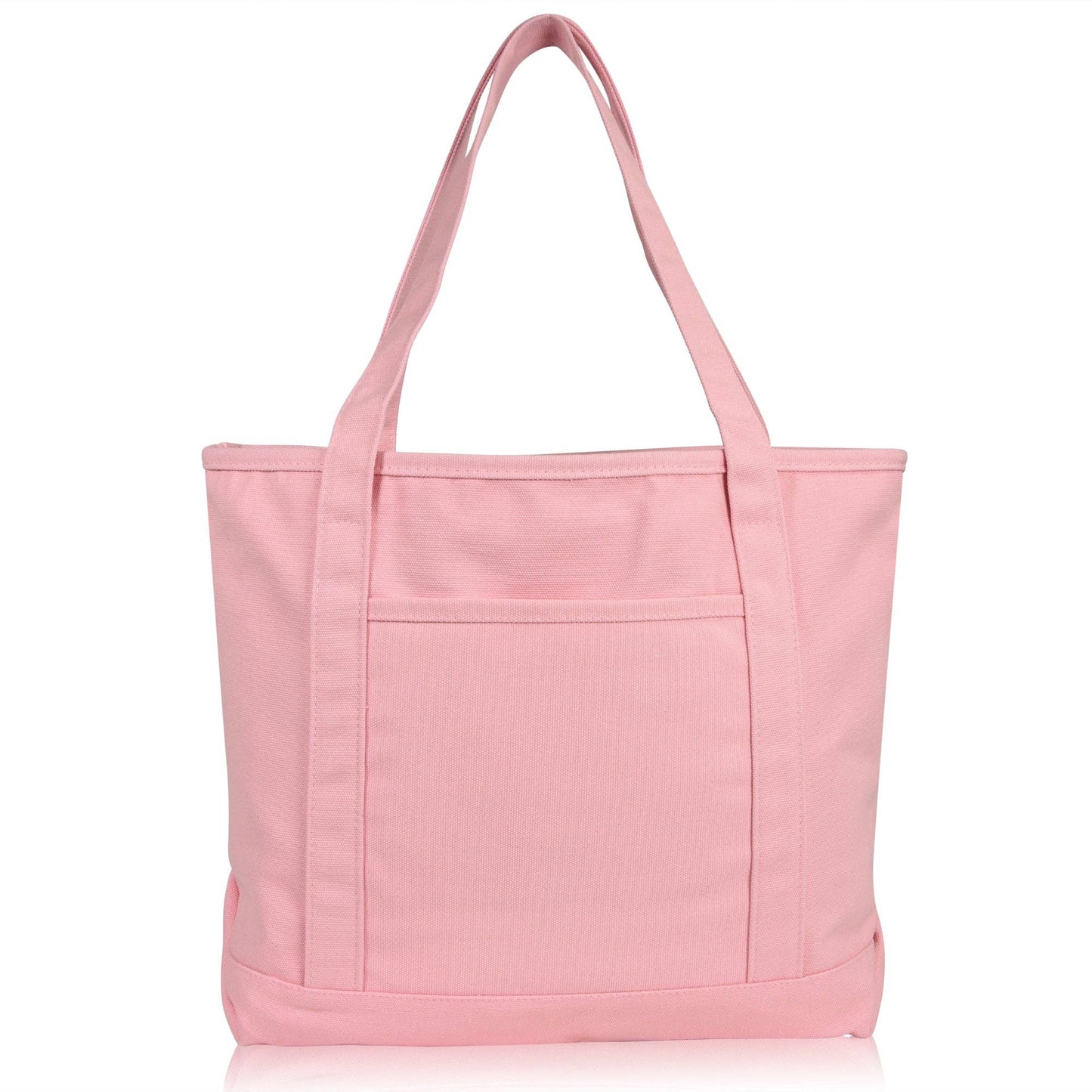 Dalix  20" Solid Color Soft Canvas Tote Bag: Black